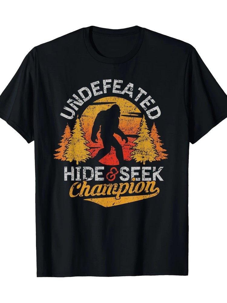 Premium Soft Cotton Sasquatch Peekaboo Shirt | 100% Cotton Comfortable Men's Tee
