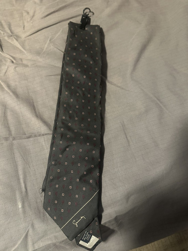 Vintage Givenchy Monsieur Geometric 100% Silk Neck Tie