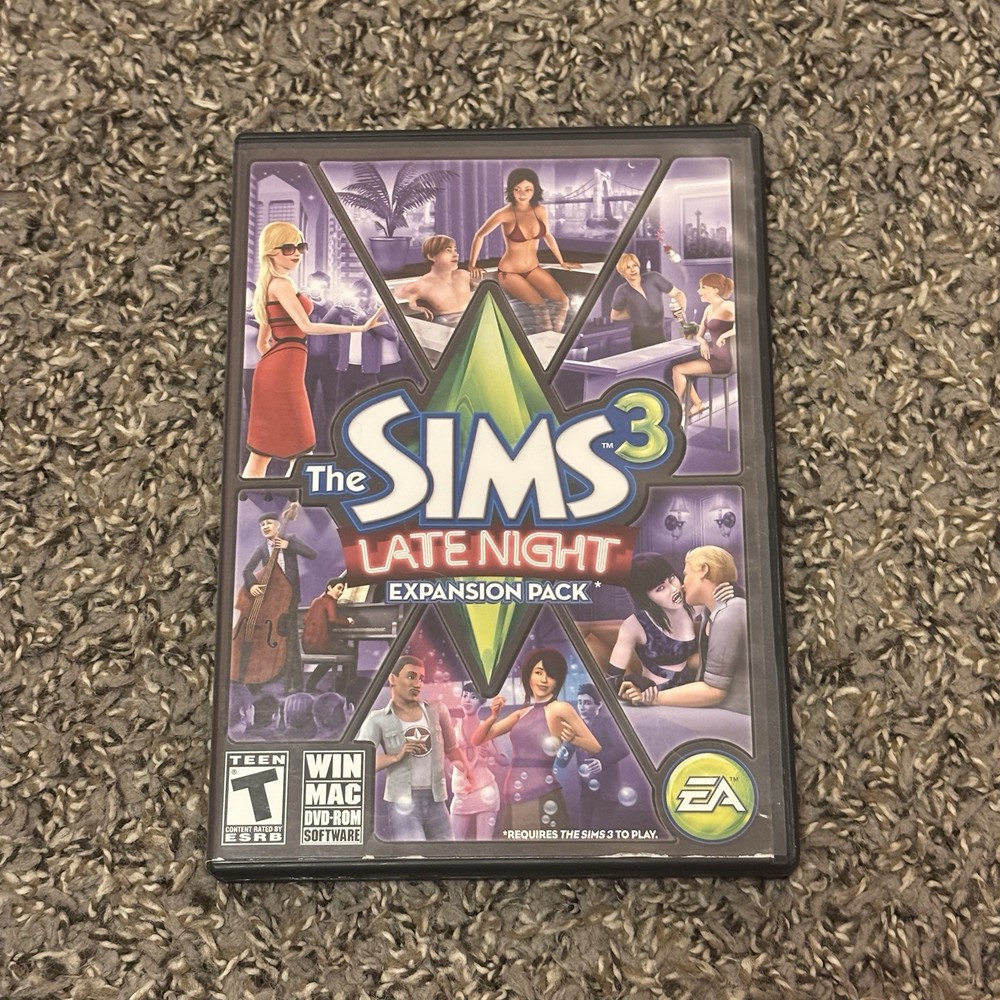 The Sims 3: Late Night Expansion Pack (PC Windows Mac, 2010) Complete in Box