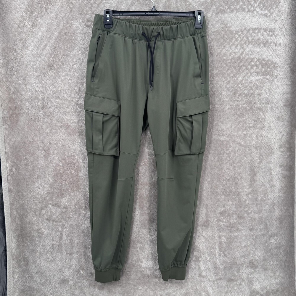 Abercrombie & Fitch YPB Pants Mens Medium Green Cargo Joggers Stretch Athletic