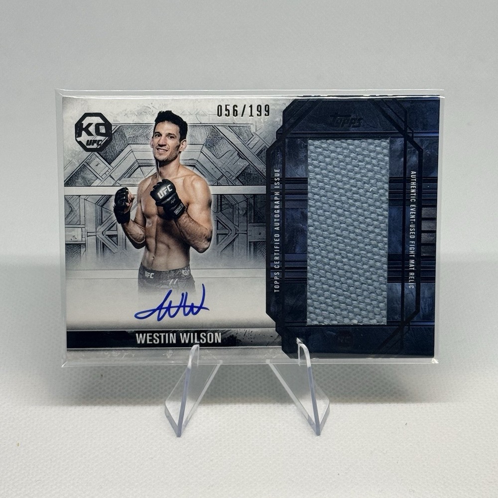 2025 Topps Knockout UFC Westin Wilson Rookie Fight Mat Relic Auto /199 #AFM-WW