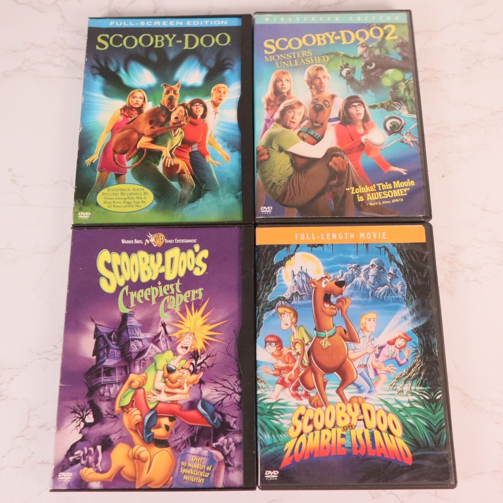 Lot of 4 Scooby Doo DVDs Including Creepiest Capers and Zombie Island