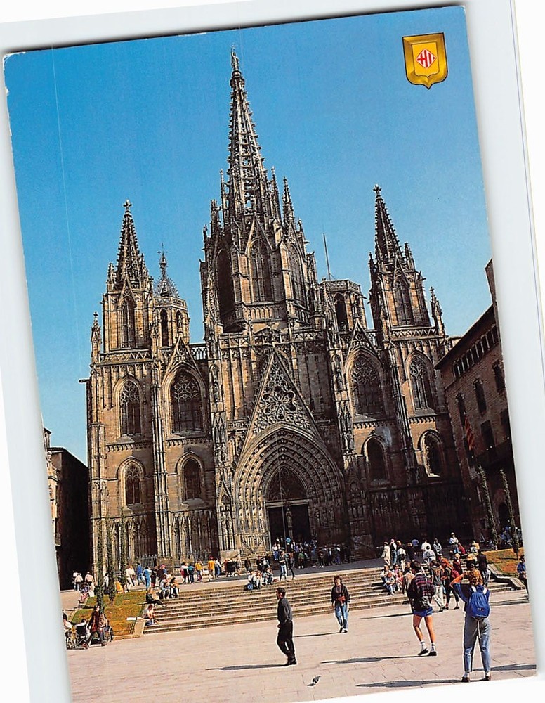 Postcard The Cathedral Barcelona Spain