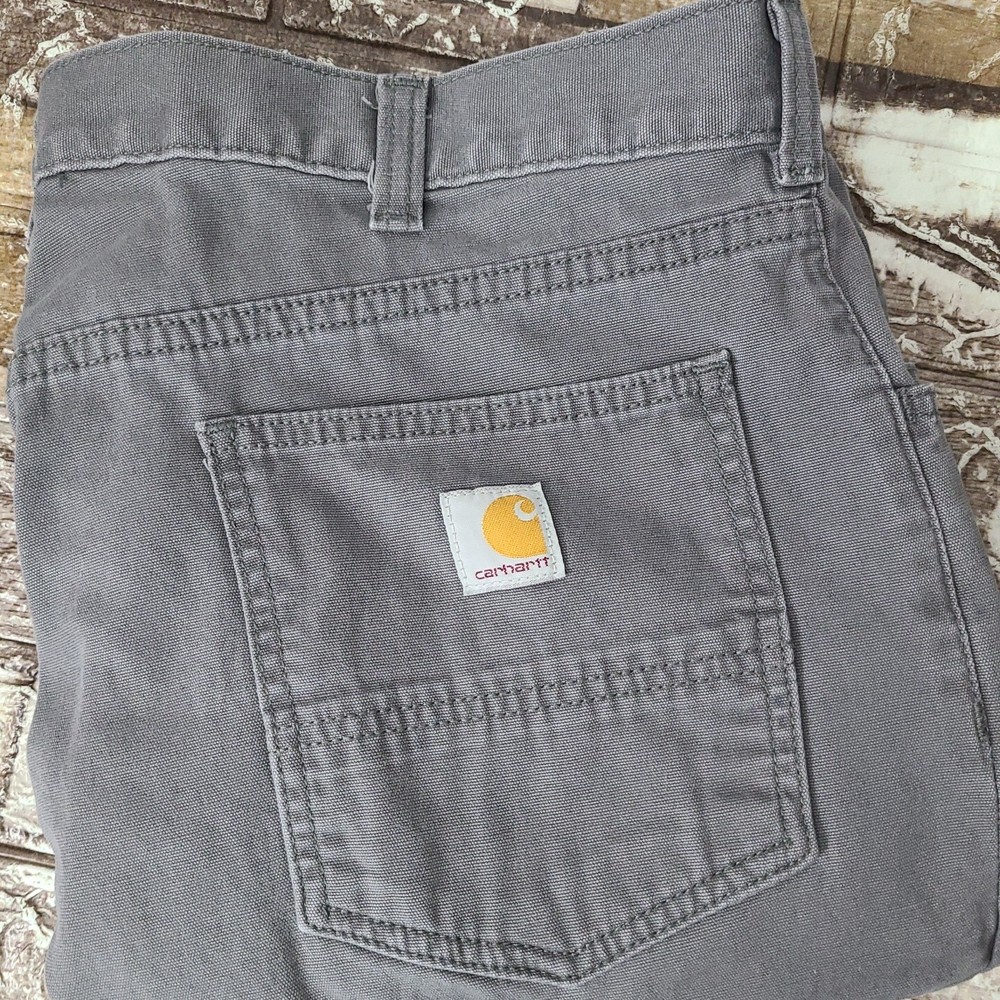 Carhartt Work Mens Work Pants Relaxed Fit Gray  Utility Heavy Weight  Size 40X30