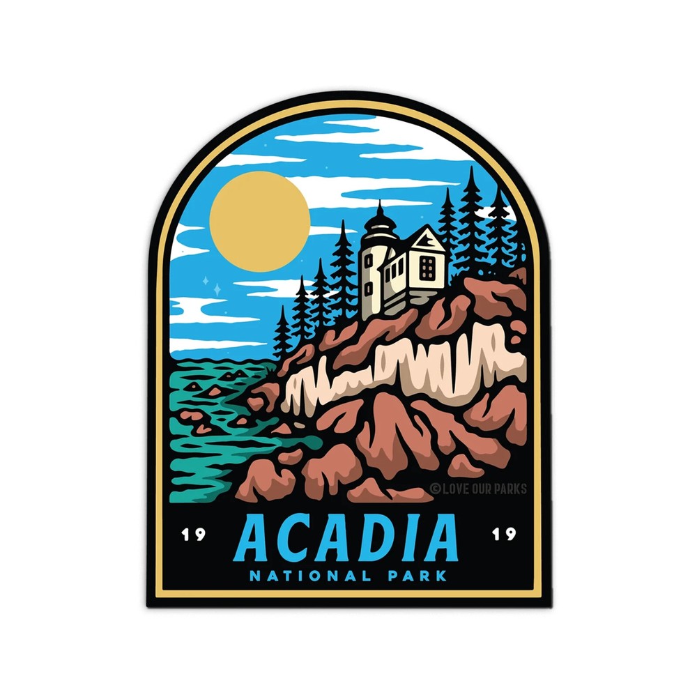 Acadia national park sticker weatherproof bumper vinyl decal-image