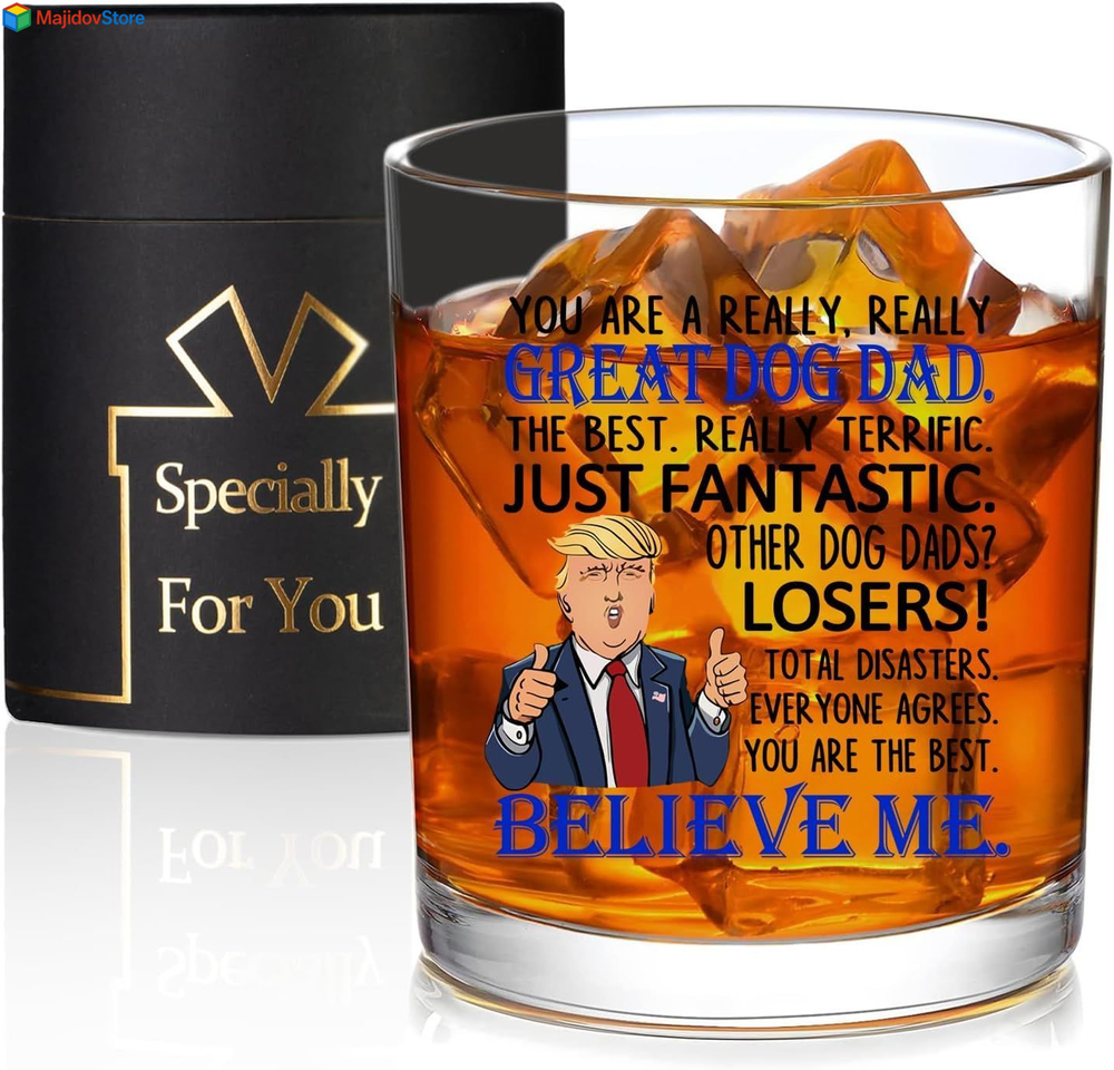 Best Dog Dad Gifts – Transparent Whiskey Glass for Dog Lovers