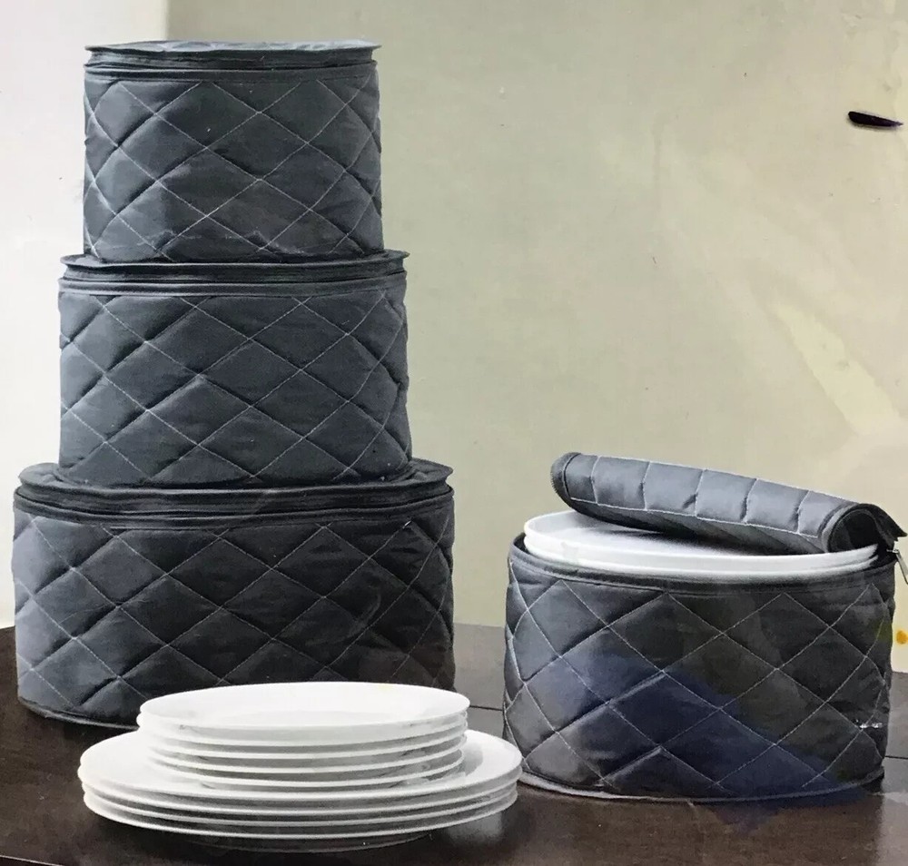 New Bed Bath & Beyond ORG Well Organized China Storage Soft Quilted 4 Piece Set