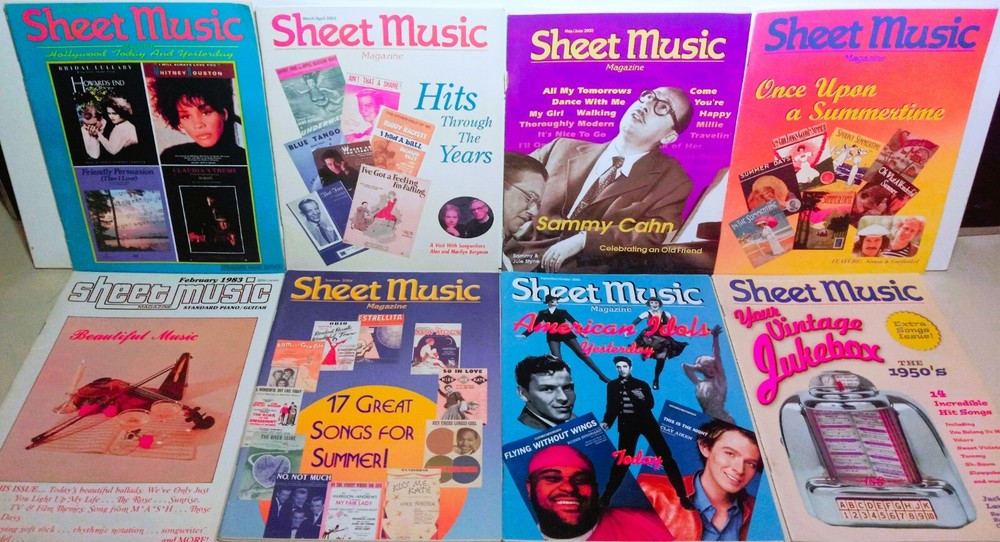 Lot of 8 Sheet Music magazine