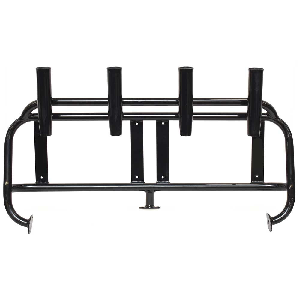 Marine Boat Fishing Rod Holder | Rocket Launcher 4 Pole 44 1/2 Inch Black