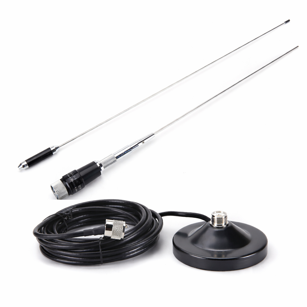 Magnet Size 1m CB Radio Antenna 27MHz-39MHz 5 meters cable UHF male PL259 M male