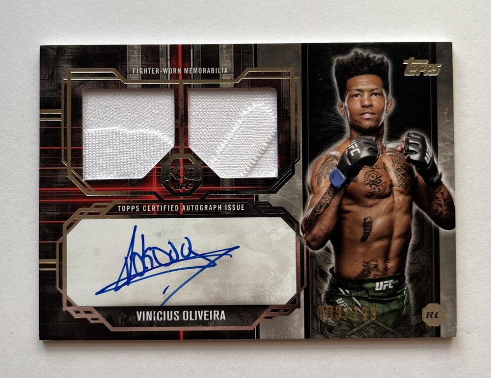 Vinicius Oliveira 2025 Topps Knockout Ufc Rpa Rookie Patch Rc Auto /199 Tra-Vo