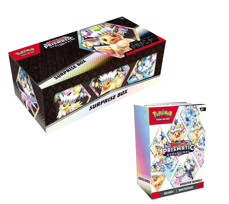 Pokémon TCG Prismatic Evolutions Sams Club Booster Bundle + Surprise Box SEALED!