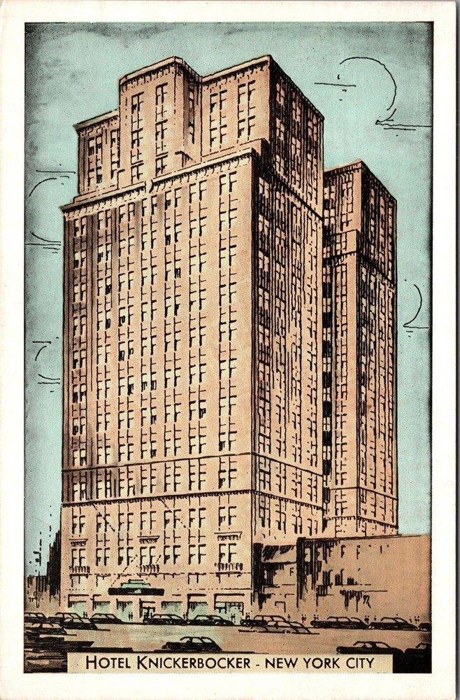 New York City NY, Hotel Knickerbocker, Vintage Postcard