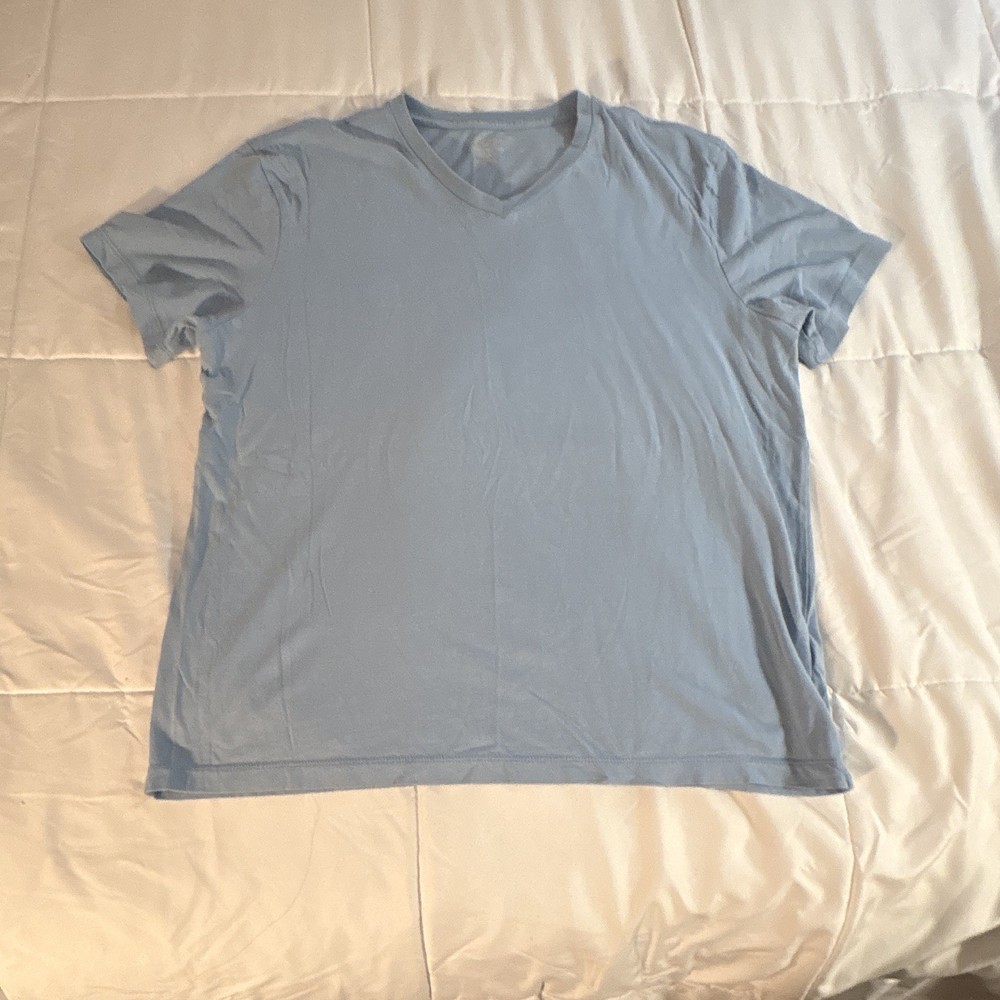J.CREW Essential Tee Men's Light Blue V-Neck Short Sleeve T-Shirt Size medium