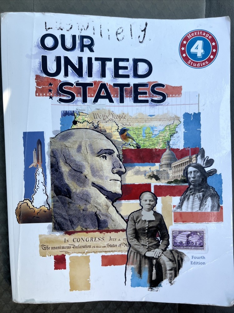 BJU Press Our United States Heritage Studies 4. Student Text. Blank! 4th Grade.