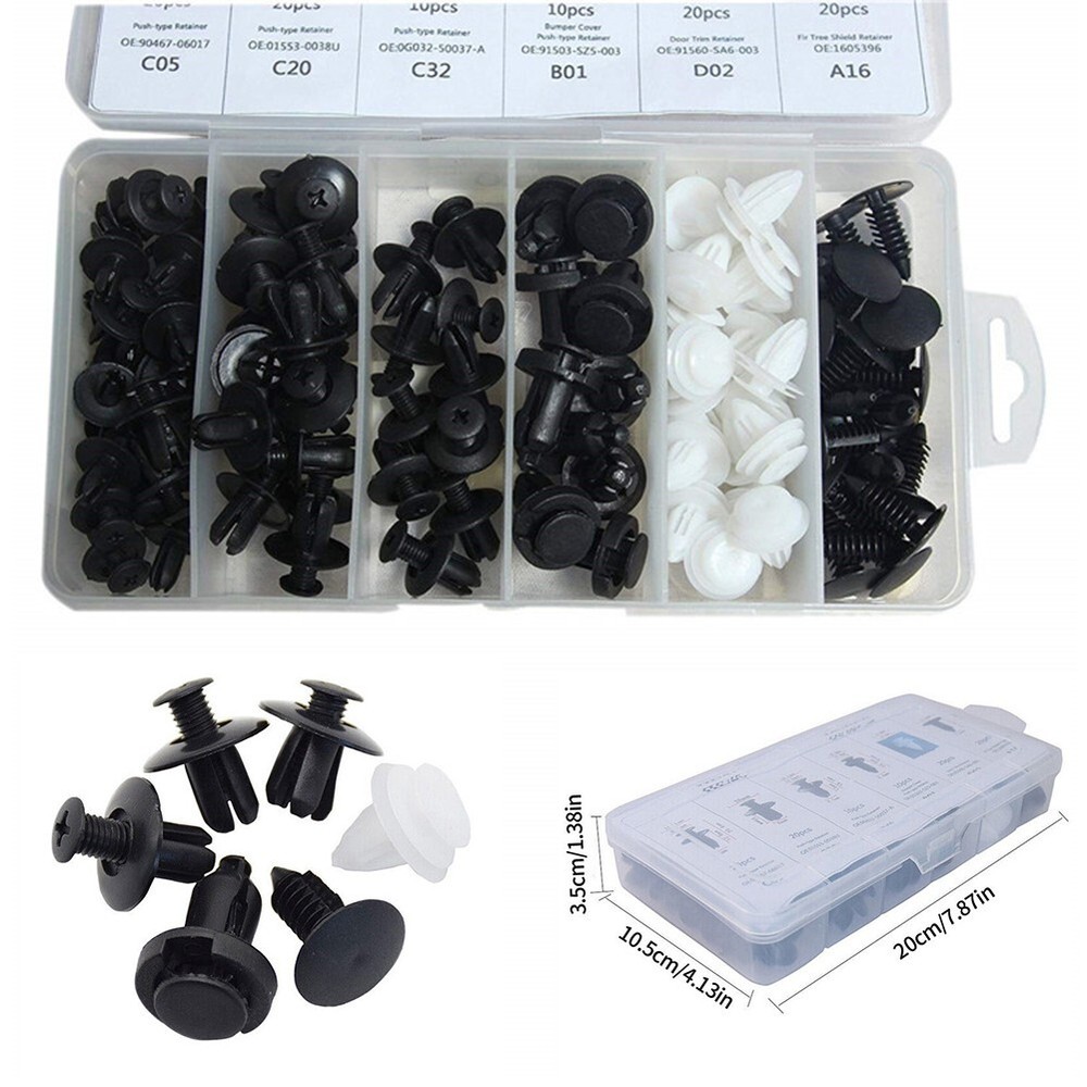 Hassle Car Bumper Nylon Buckles 100pcs Boxed Set for Quick Replacement