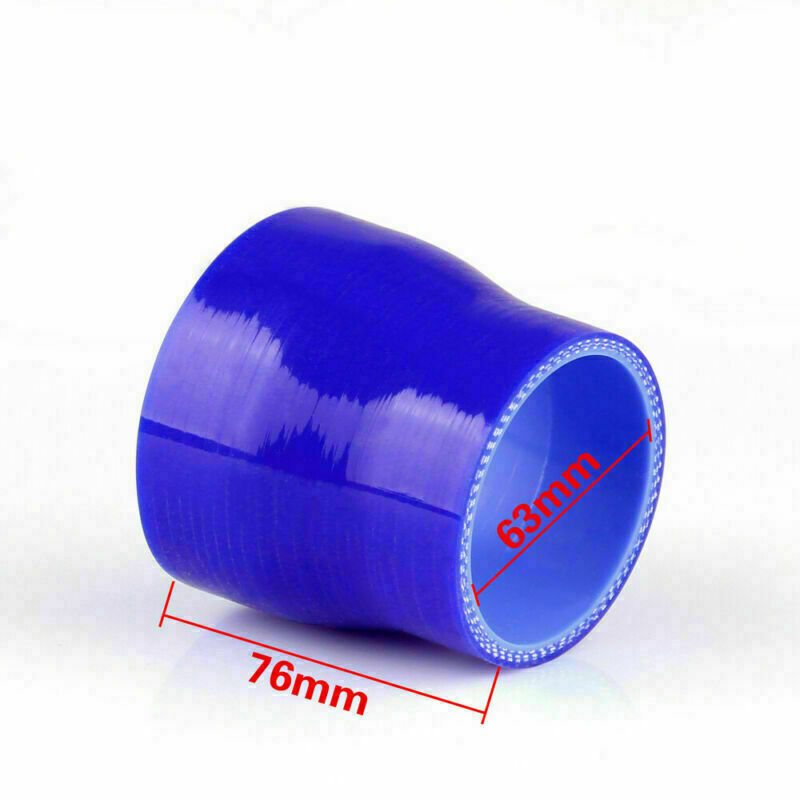 Reducer 0 Degree 63mm 76mm Silicone Pipe Hose Coupler Intercooler Turbo IntakeY.
