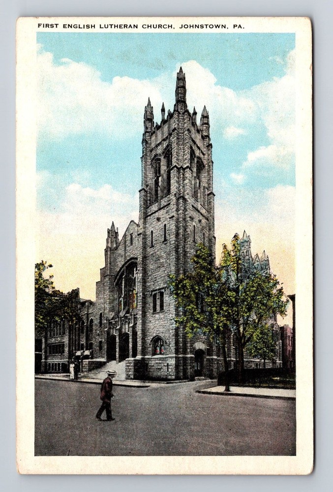 Johnstown PA- Pennsylvania, First English Lutheran Church, Vintage Postcard