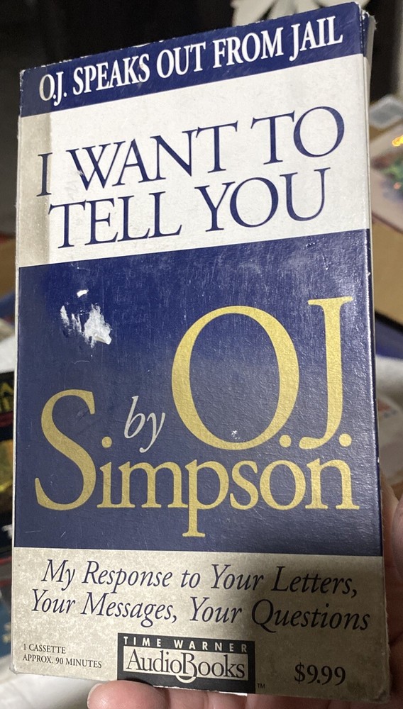 1995 Time Warner: O.J. Simpson “I Want to Tell You” Audio Book Cassette Tape