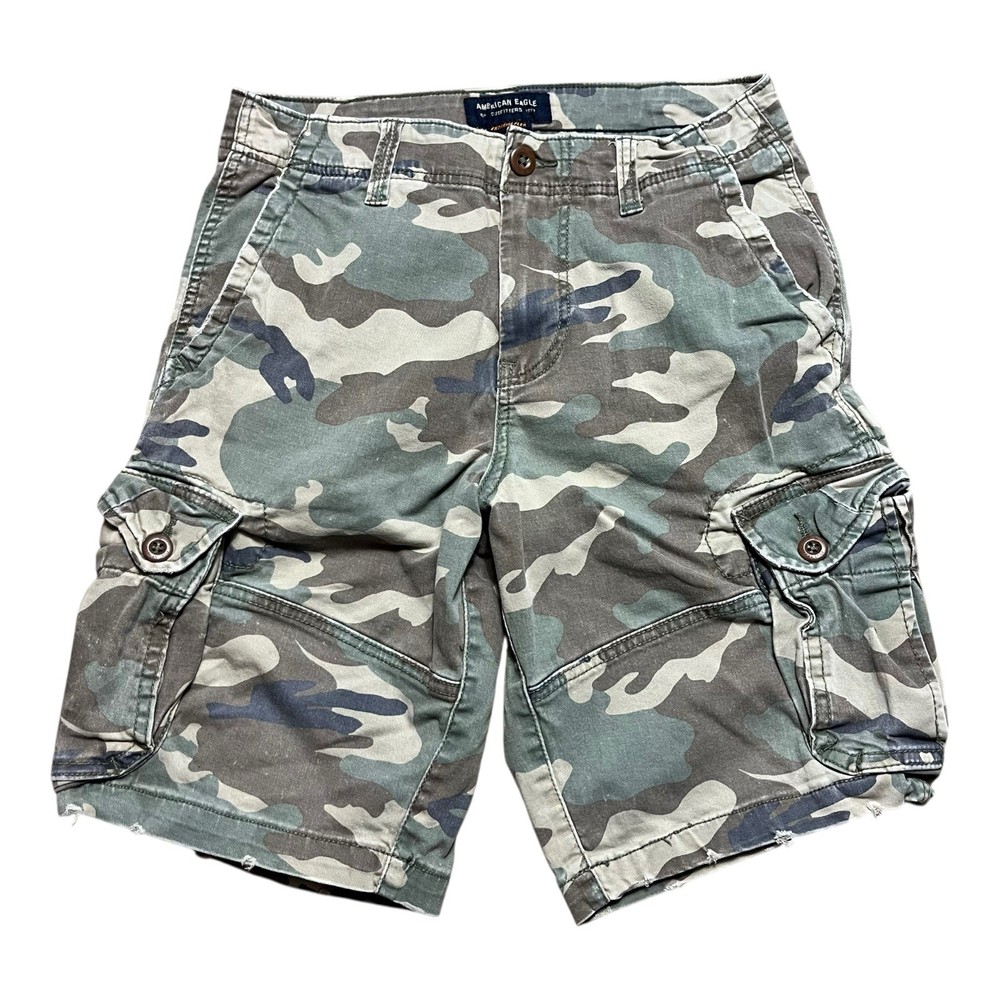 American Eagle Outfitters Shorts Size 28 Camo Cargo Extreme Flex Y2K 2000s
