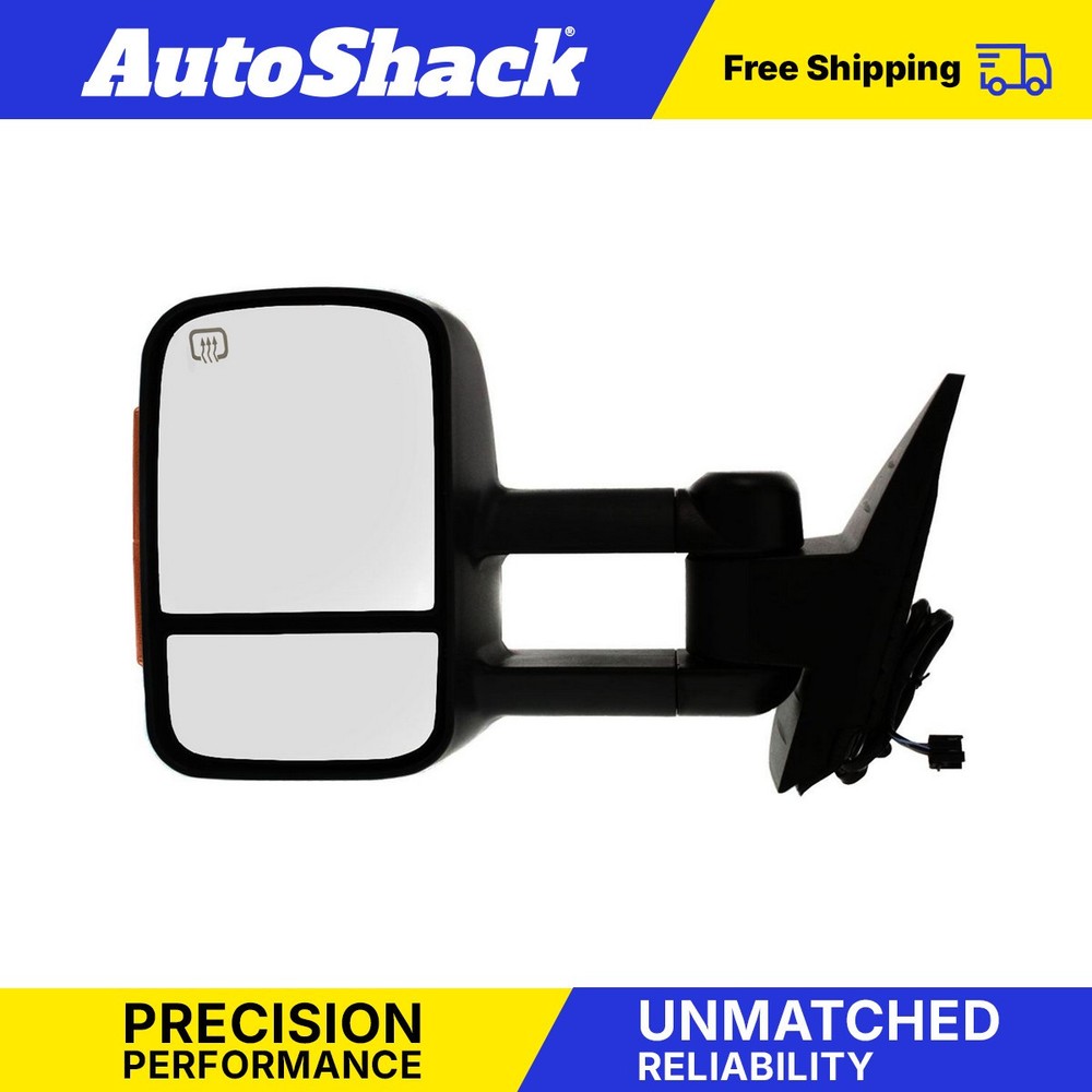 Driver Tow Mirror Power Heated Signal Black for 2007-2013 Chevy Silverado 1500