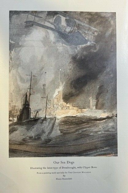 1914 Vintage Magazine Illustration Our Sea Dogs by Henry Reuterdahl