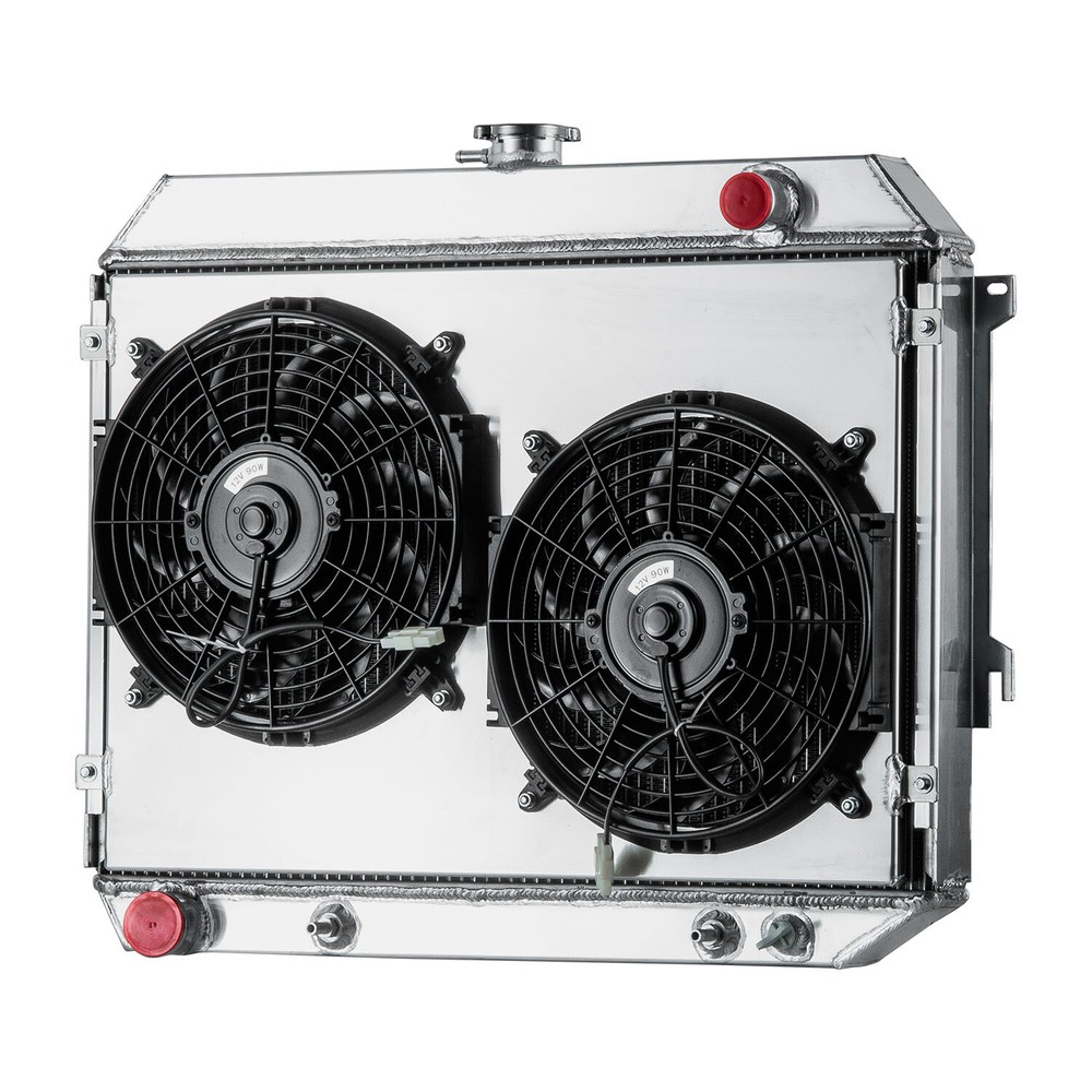 3 Row Aluminum Radiator Shroud Fan For 70-74 Dodge Challenger Plymouth Barracuda