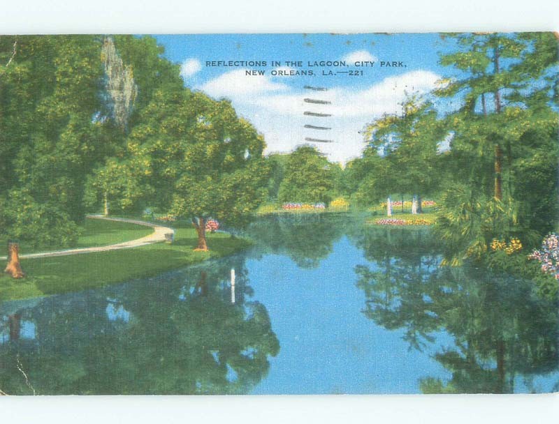 Linen LAGOON AT CITY PARK New Orleans Louisiana LA c8906