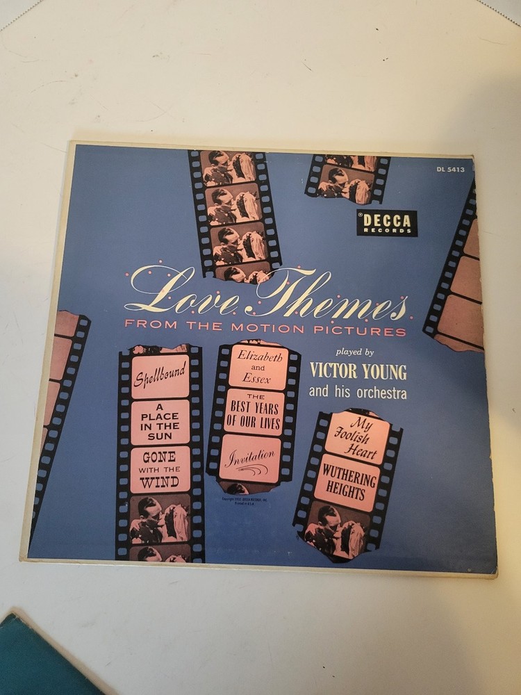 Victor Young – Love Themes LP Record 1953 Decca Orchestral 33⅓ RPM