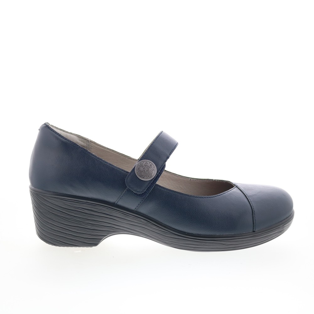 Alegria Sofi SOF-8139 Womens Blue Leather Strap Mary Jane Flats Shoes 10.5