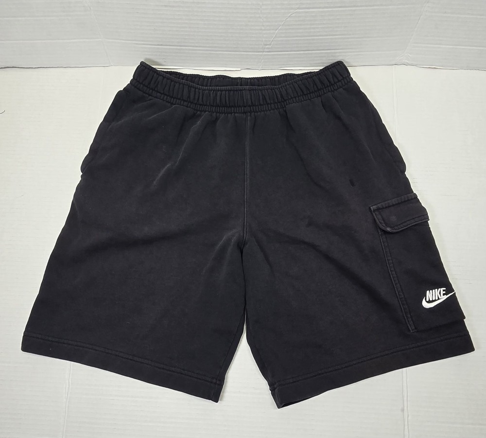 Nike Sportswear Club Black Fleece Cargo Sweat Shorts Men's Small Sports Gym