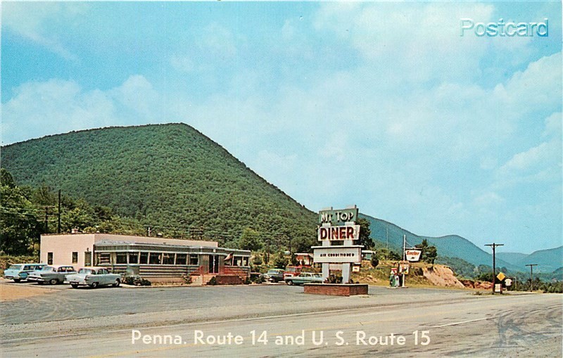 PA, 7 Sister Mountain, Pennsylvania, Mt. Top Diner, Dexter Press No. 62080-B