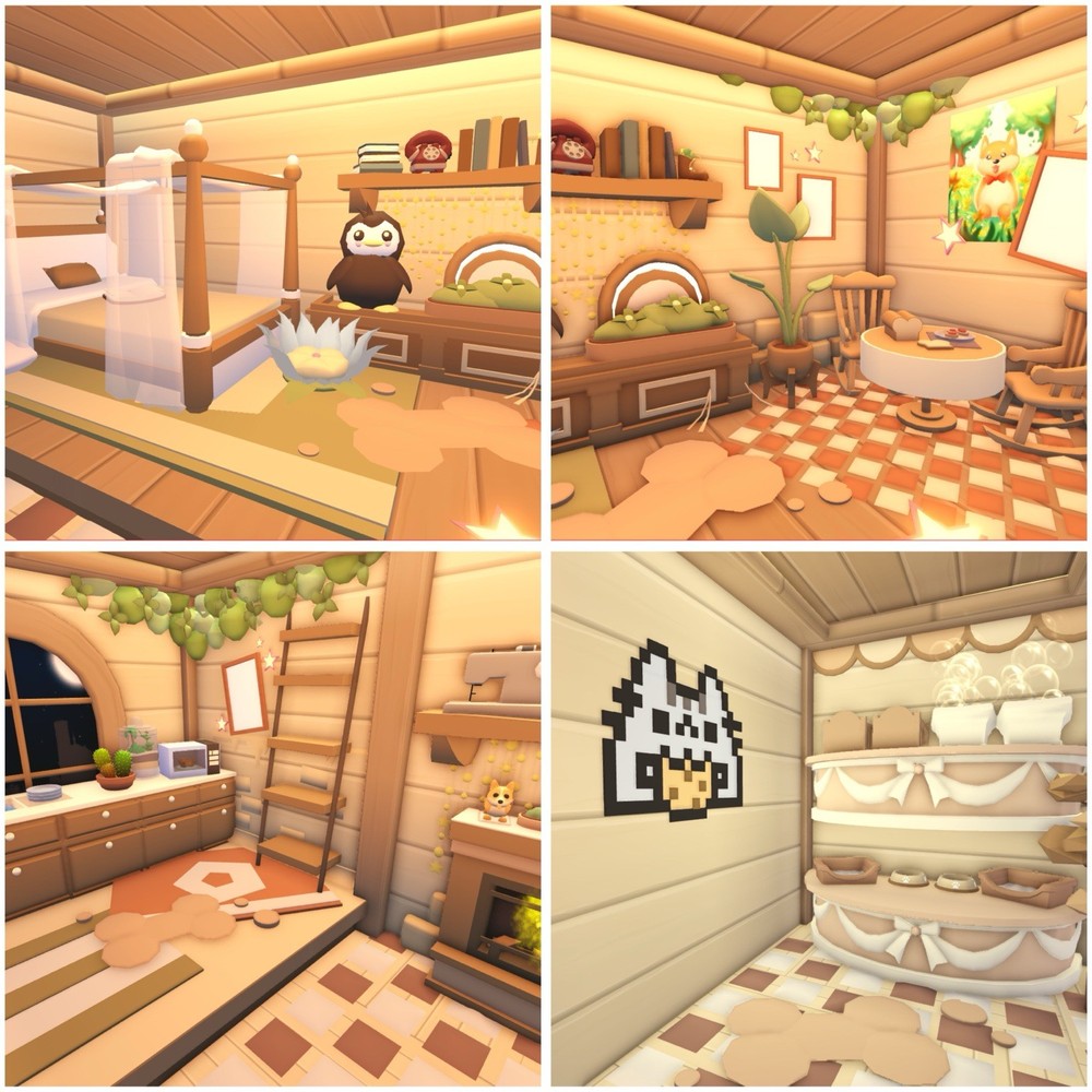 🤎🐈⬛ Brown Pusheen Cozy Small Grinding House Home Adopt Me Aesthetic 🐈⬛🤎