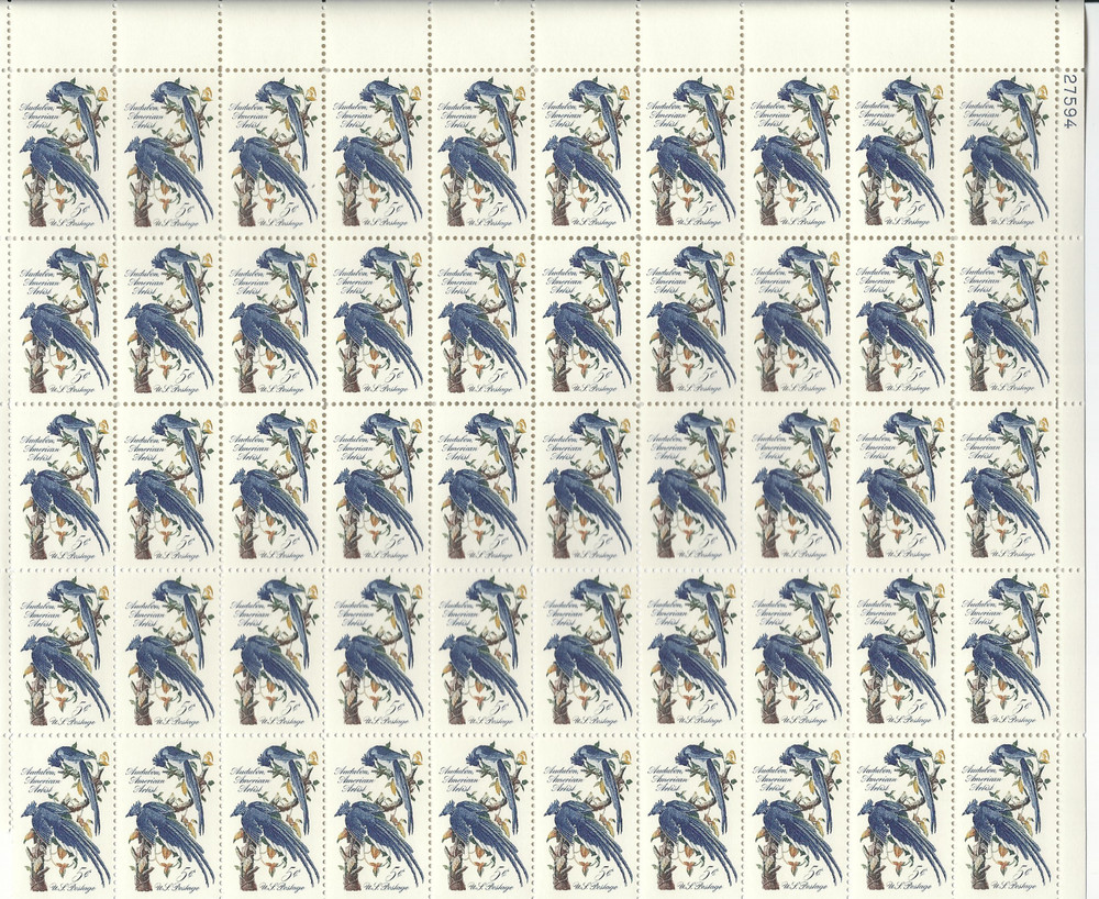 Scott #1241...5 Cent...Audubon Birds... Sheet of 50
