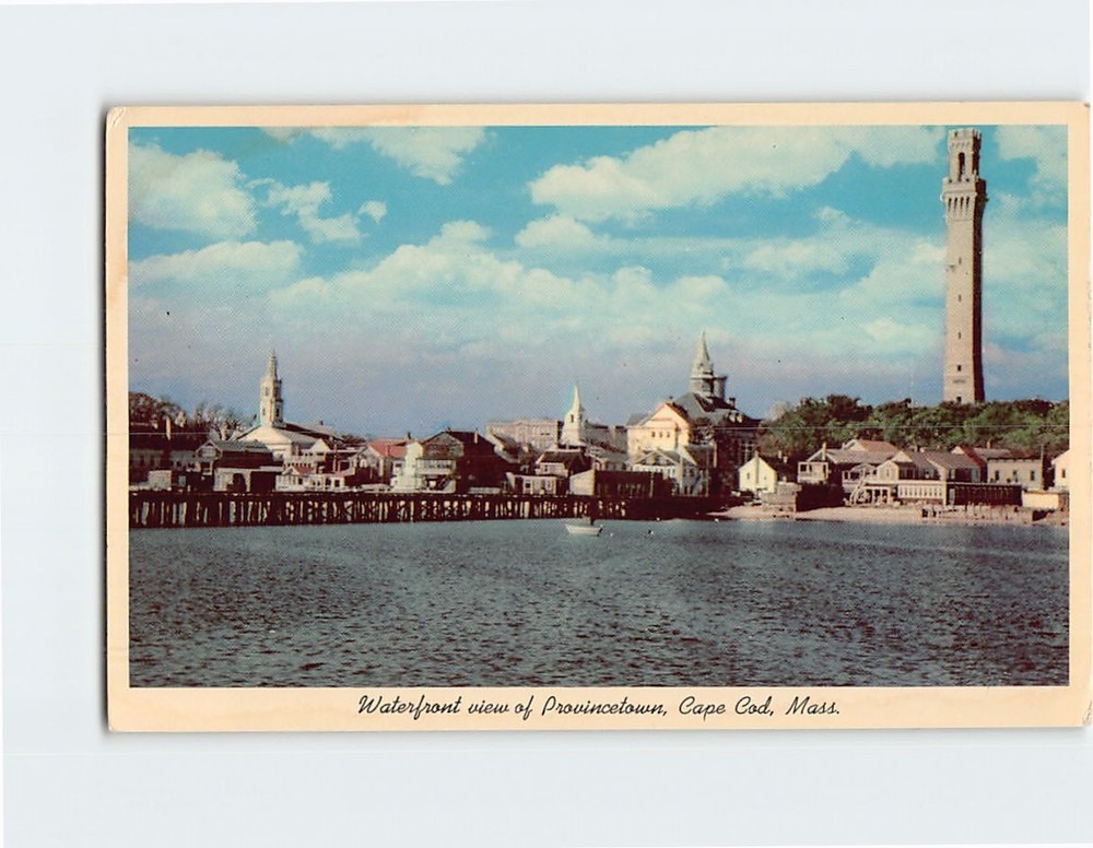 Postcard Waterfront View Provincetown Cape Cod Massachusetts USA