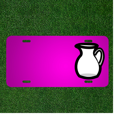 Custom Car License Plate with Personalized Names for Decanter Water Carafe