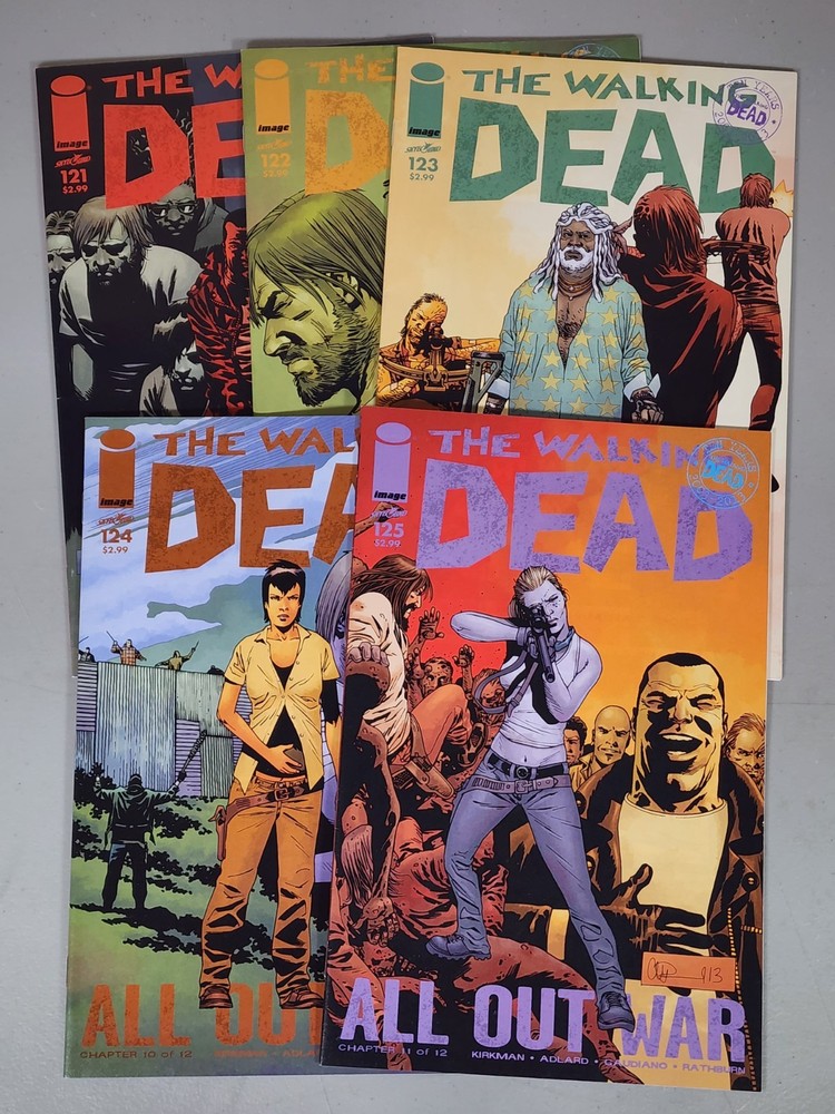 The Walking Dead #121 122 123 124 125 NM Kirkman Image 2014 lot of 5