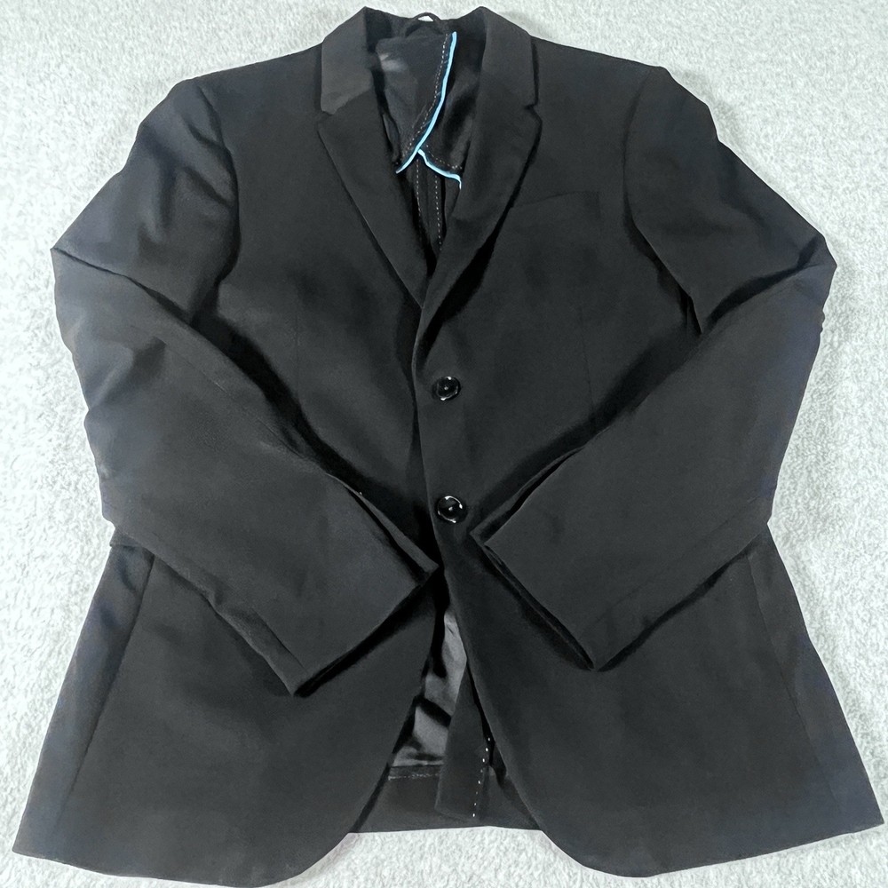 Zara Man Blazer Mens US 38 Textured Knit Unlined Navy Blue Casual