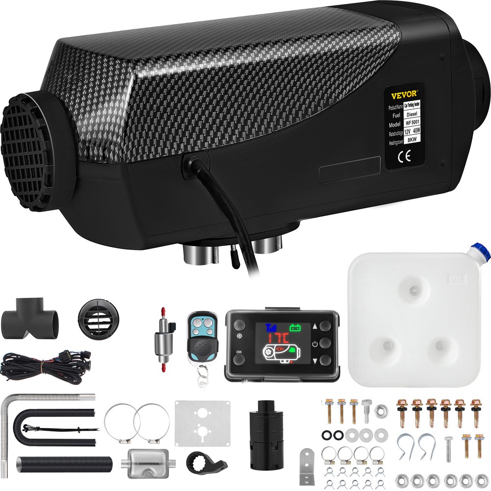 8KW 12V Diesel Air Heater LCD Thermostat Quiet 8000W For Trucks Boat Car Trailer