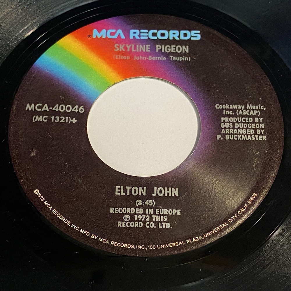 Elton John: Skyline Pigeon / Daniel 45 - MCA Records - Pop