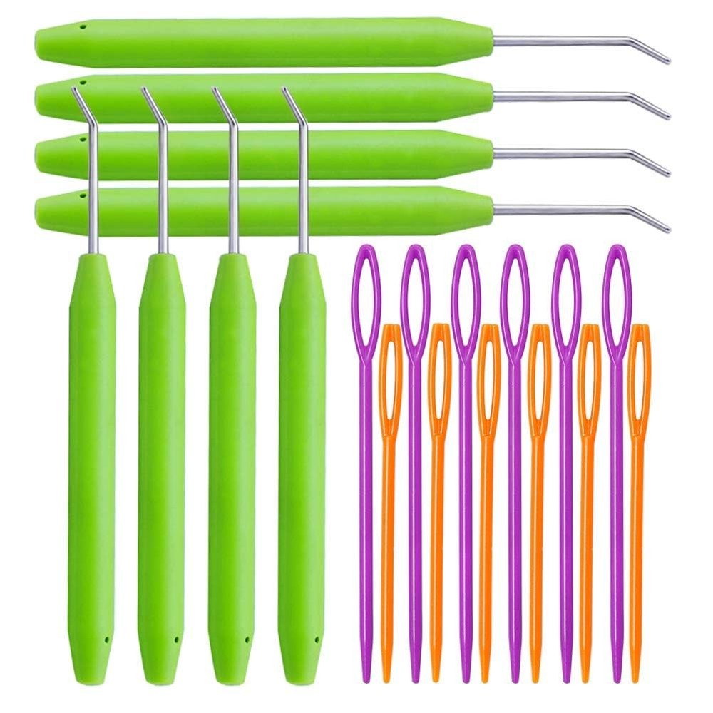 Loom Knit Hook Set, Crochet Needle Hook Kit, 8 Pcs Green Knitting Loom Hooks ...