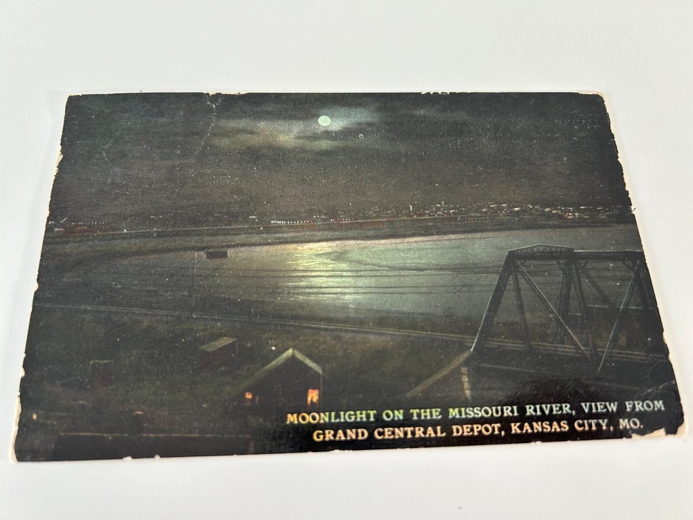 Moonlight on the Missouri River View from Grand Central Depot Kansas City MO