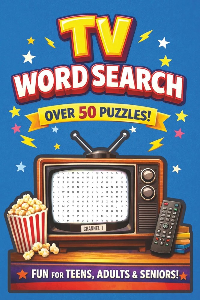 TV Word Search Puzzle Book for Adults, Teens, and Seniors: Word Find Puzzles wit