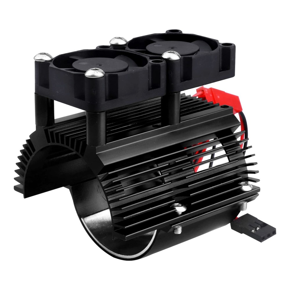 Aluminum Motor Heat Sink with Twin Cooling Fan for 1/10 Traxxas E-Revo Summit...