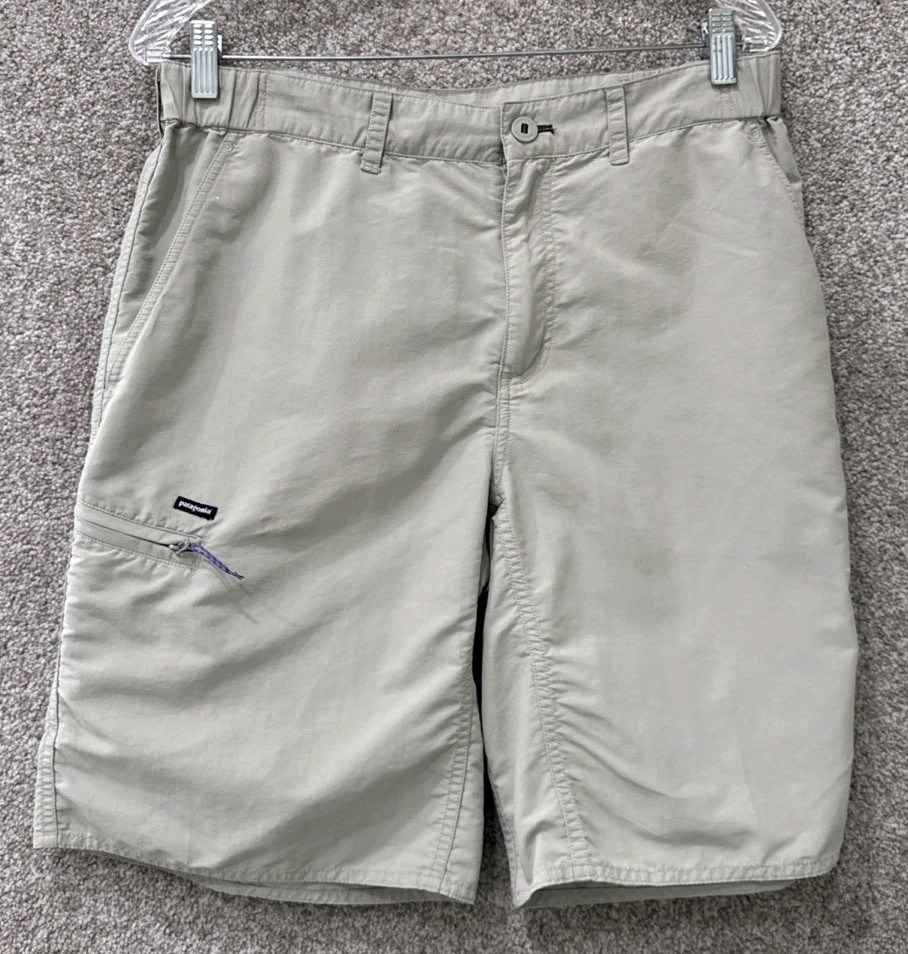 Patagonia Guidewater ll Shorts Mens Medium Khaki Beige Pockets Hike Camp 82111