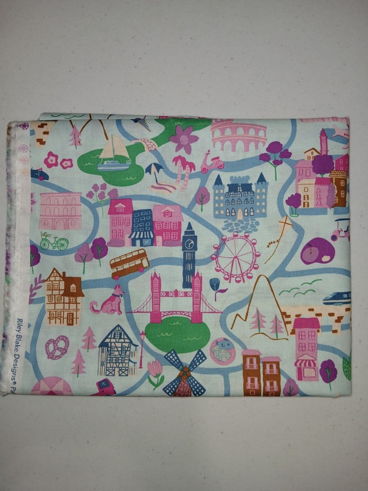 2 yds bright modern cotton free shipping current in quilt shops HTF