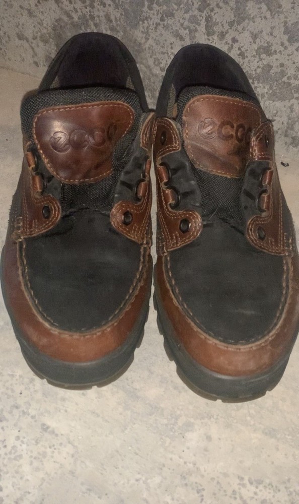 ECCO GTX Gore-Tex Track Leather Shoes Men USA 8.5 EUR 42 Waterproof Brown