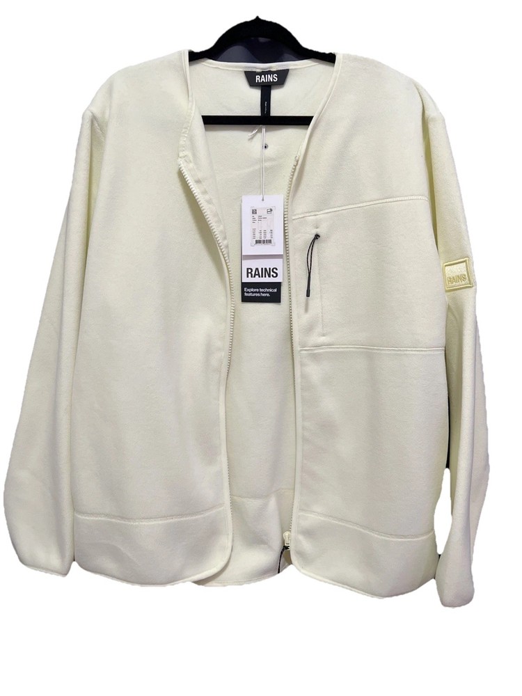 Rains Men’s  Fleece Jacket Jacket Size Large Color Straw NWT