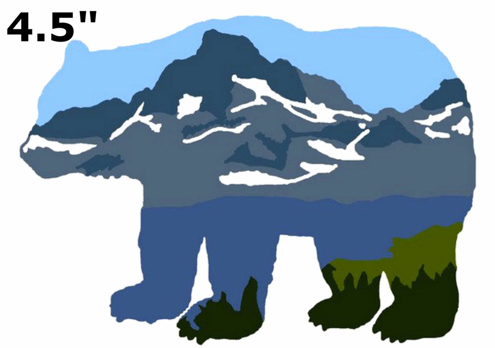 Bear Mountains Snow Trees Park - Car Truck Window Bumper Graphics Sticker Decal