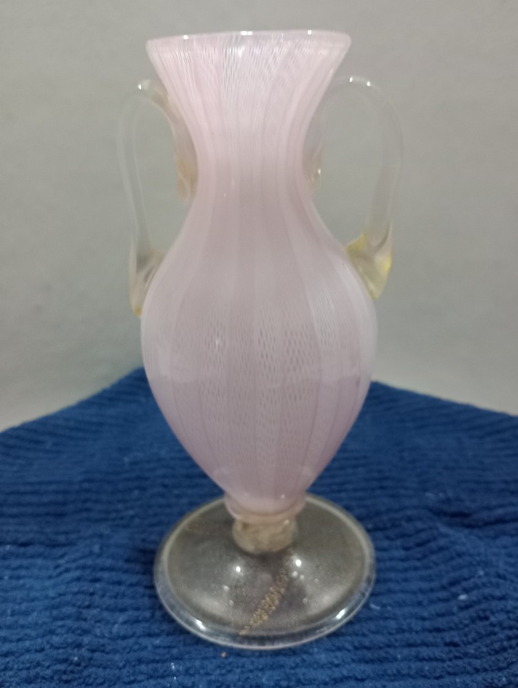 Murano Venetian Glass Ribbon Glass 7 1/4